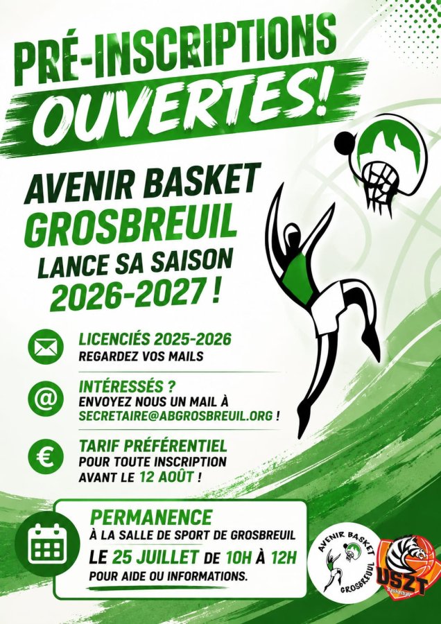 Pré-inscriptions Ouvertes !!!